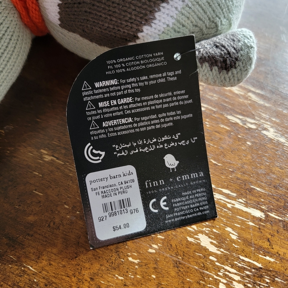 Pottery Barn Li'l Rascal the Raccoon - Picture 2 of 2